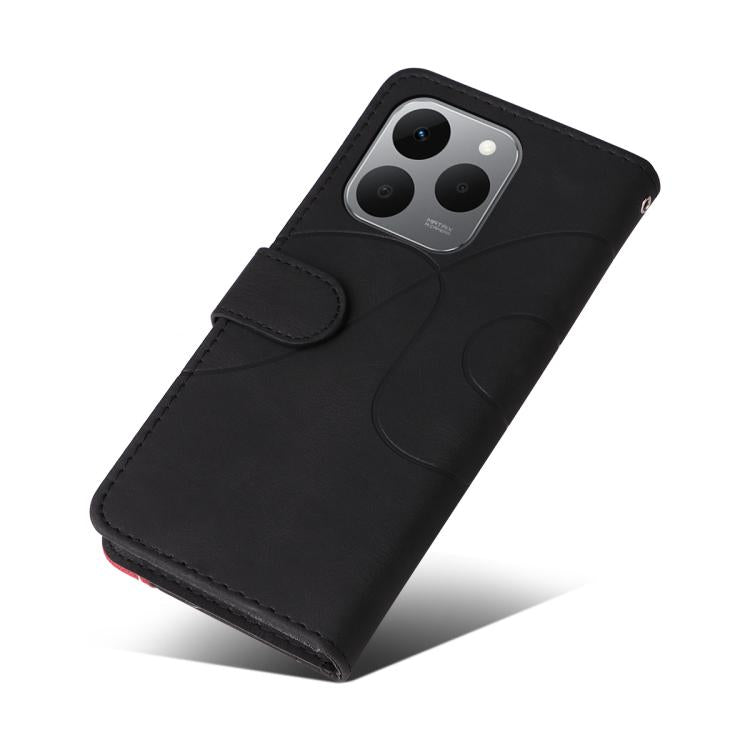 For Realme 15T 5G Dual-color Splicing Flip Leather Phone Case