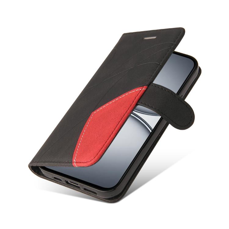 For Realme 15T 5G Dual-color Splicing Flip Leather Phone Case