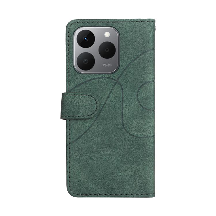 For Realme 15T 5G Dual-color Splicing Flip Leather Phone Case