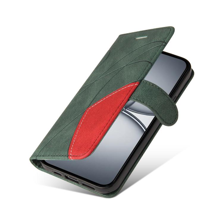 For Realme 15T 5G Dual-color Splicing Flip Leather Phone Case