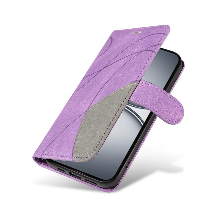 For Realme 15T 5G Dual-color Splicing Flip Leather Phone Case