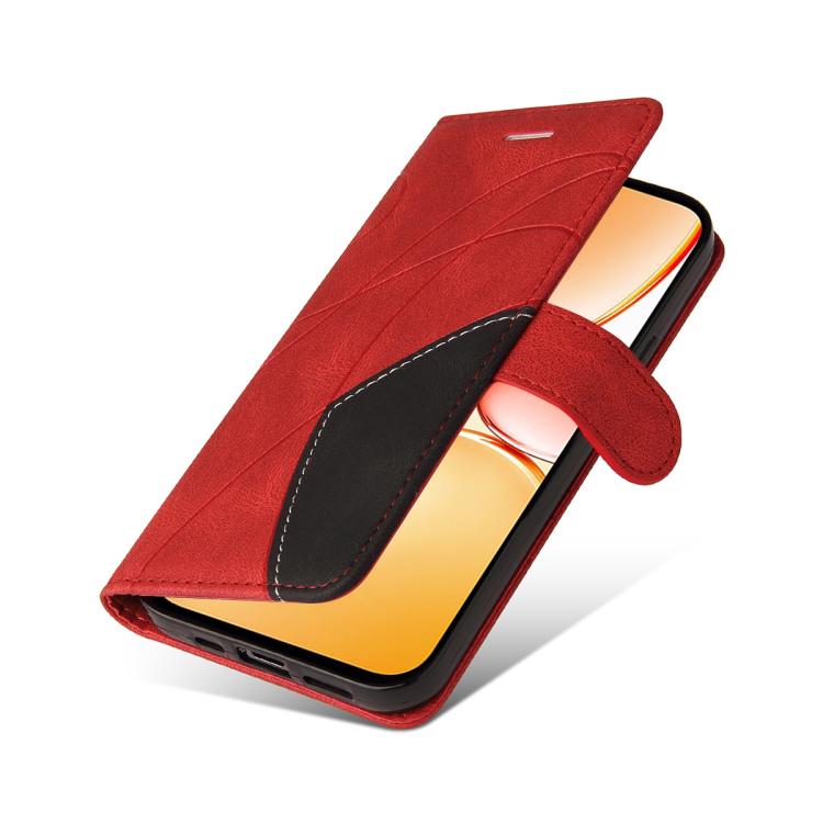 For Realme C85 Pro 4G Dual-color Splicing Flip Leather Phone Case