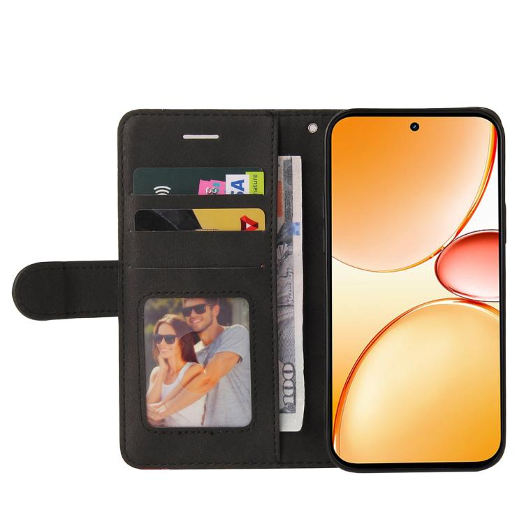 For Realme C85 Pro 4G Dual-color Splicing Flip Leather Phone Case