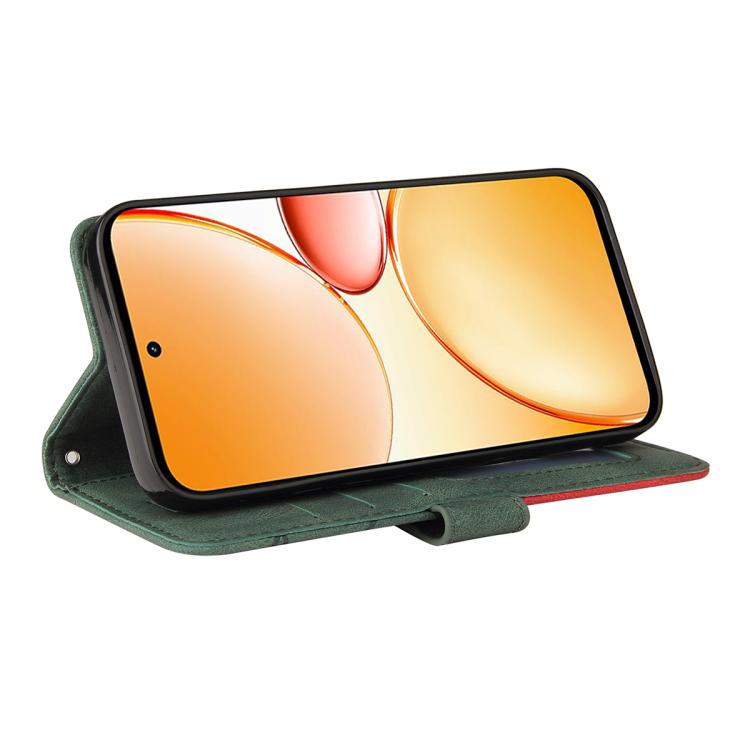 For Realme C85 Pro 4G Dual-color Splicing Flip Leather Phone Case