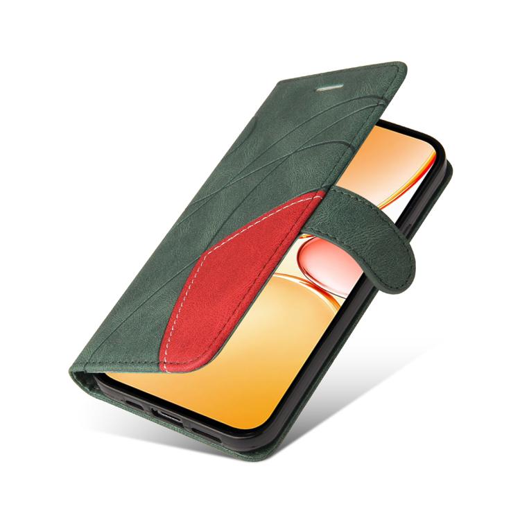 For Realme C85 Pro 4G Dual-color Splicing Flip Leather Phone Case