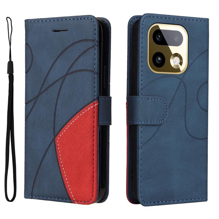 For Realme 16 Pro+ 5G Global Dual-color Splicing Flip Leather Phone Case