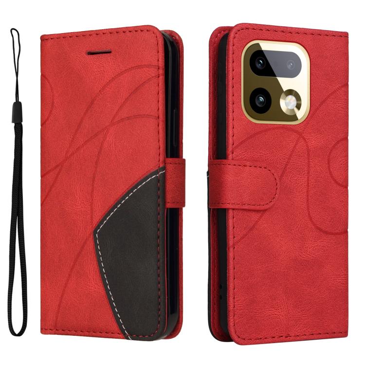 For Realme 16 Pro+ 5G Global Dual-color Splicing Flip Leather Phone Case