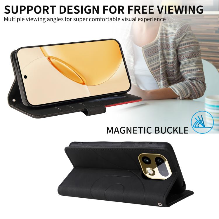 For Realme 16 Pro+ 5G Global Dual-color Splicing Flip Leather Phone Case