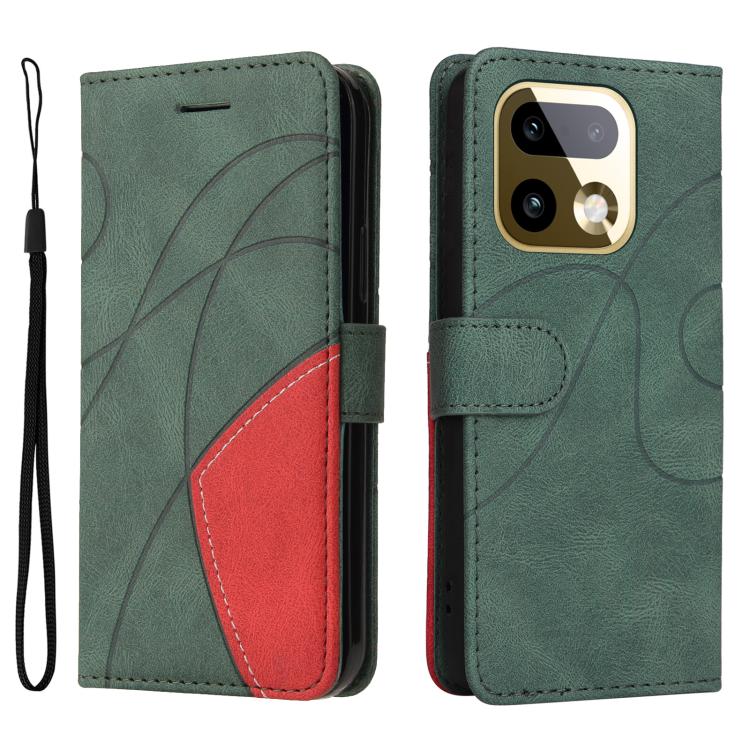 For Realme 16 Pro+ 5G Global Dual-color Splicing Flip Leather Phone Case