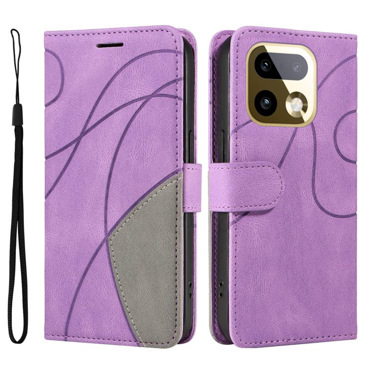For Realme 16 Pro+ 5G Global Dual-color Splicing Flip Leather Phone Case
