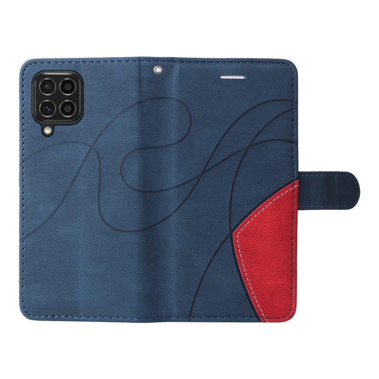 For Samsung Galaxy M62 / F62 Dual-color Splicing Flip Leather Phone Case