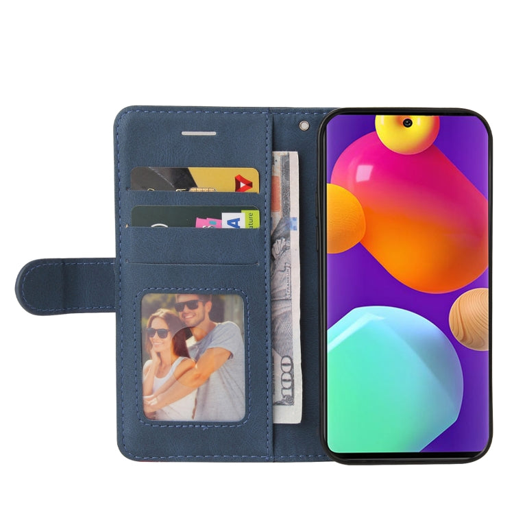 For Samsung Galaxy M62 / F62 Dual-color Splicing Flip Leather Phone Case