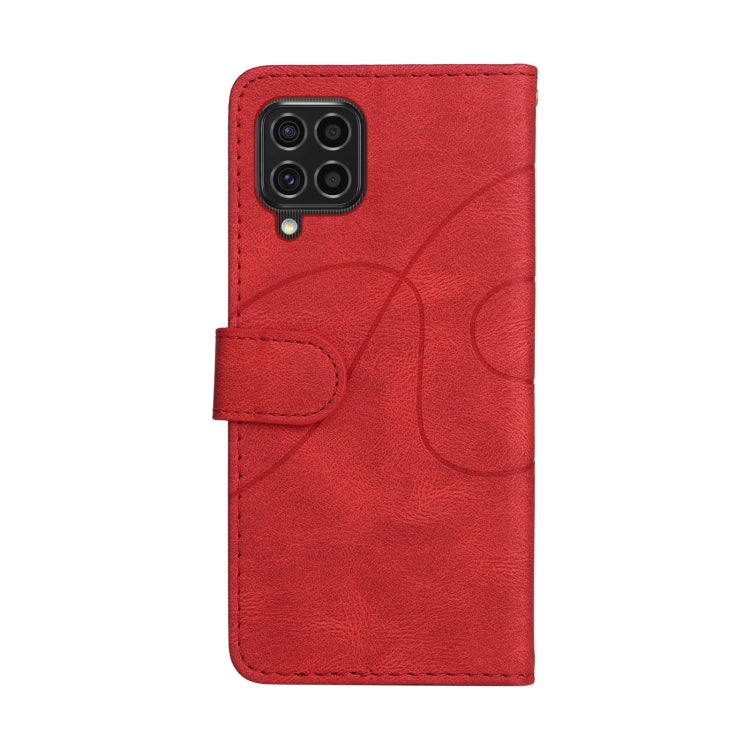 For Samsung Galaxy M62 / F62 Dual-color Splicing Flip Leather Phone Case