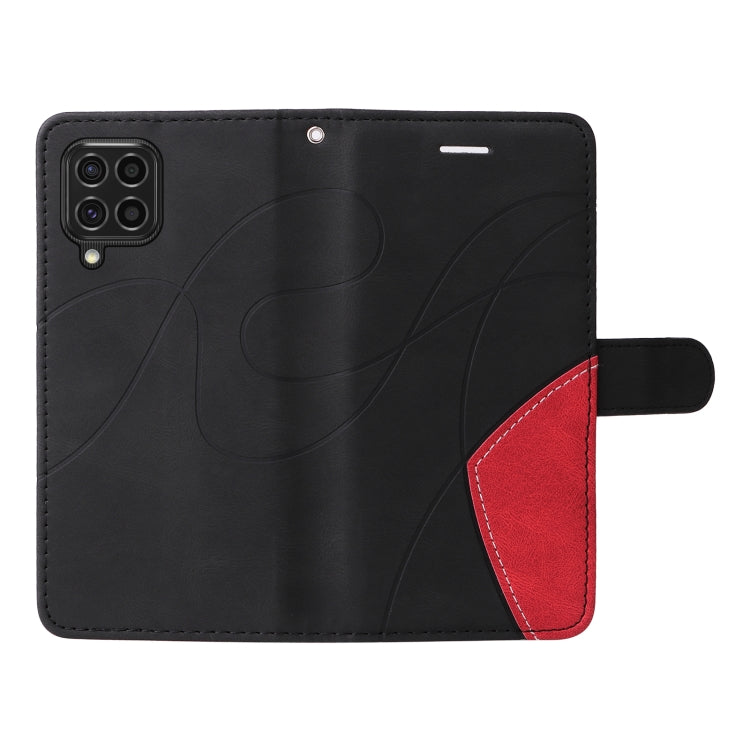For Samsung Galaxy M62 / F62 Dual-color Splicing Flip Leather Phone Case