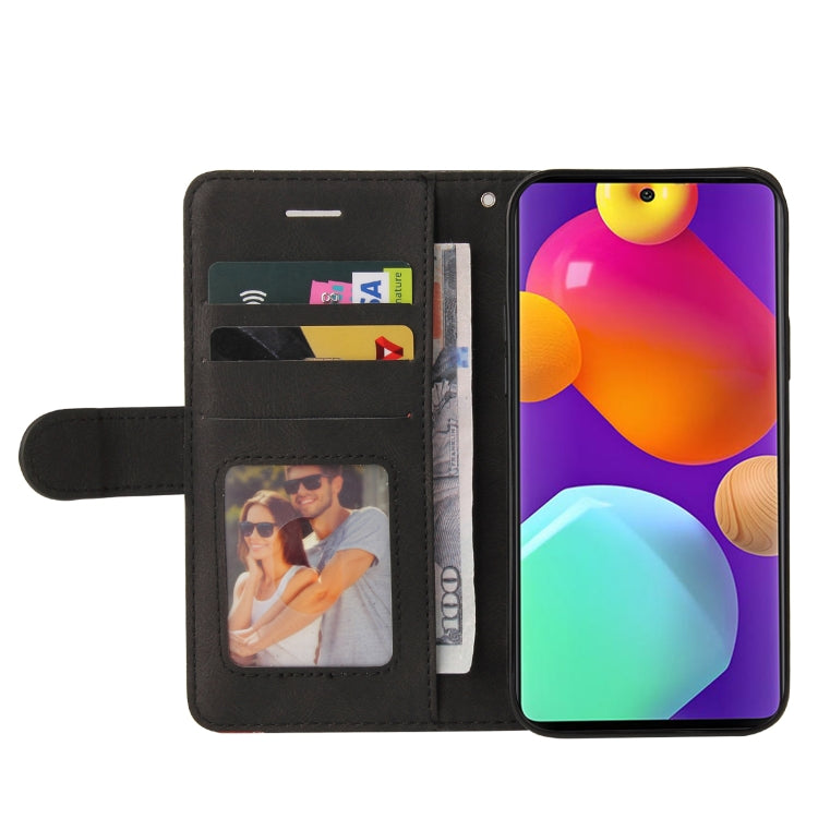 For Samsung Galaxy M62 / F62 Dual-color Splicing Flip Leather Phone Case