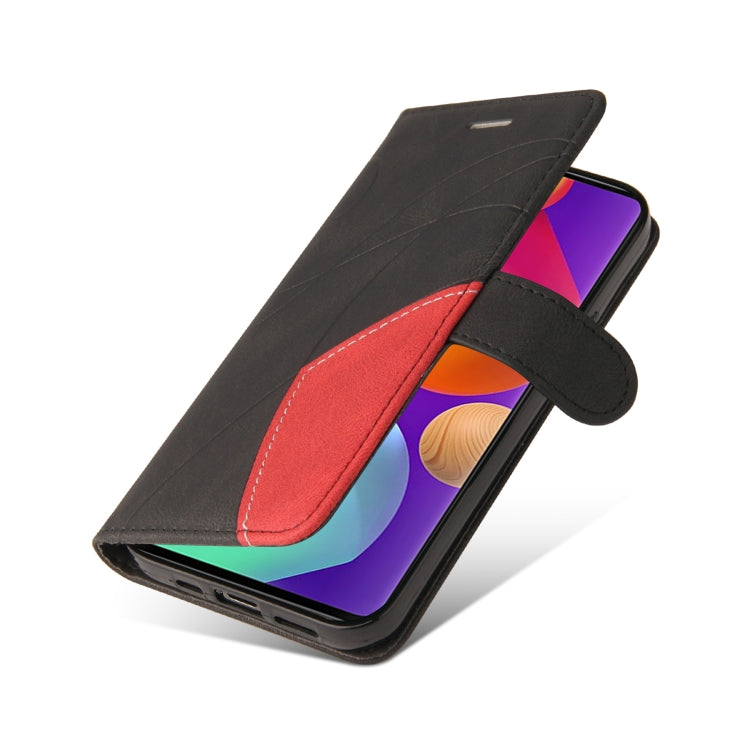 For Samsung Galaxy M62 / F62 Dual-color Splicing Flip Leather Phone Case