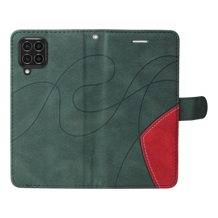 For Samsung Galaxy M62 / F62 Dual-color Splicing Flip Leather Phone Case