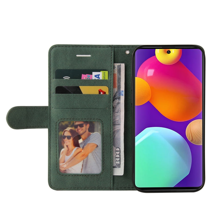 For Samsung Galaxy M62 / F62 Dual-color Splicing Flip Leather Phone Case