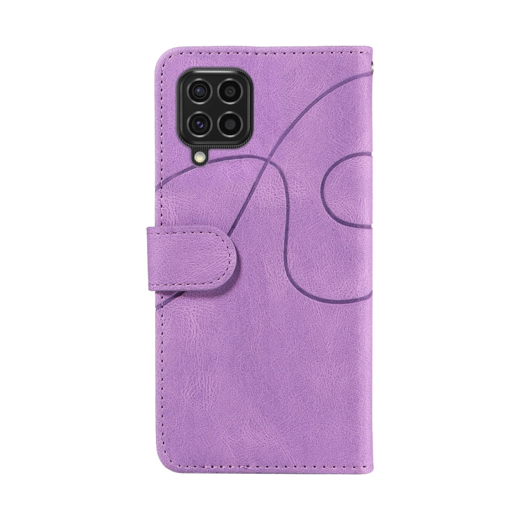 For Samsung Galaxy M62 / F62 Dual-color Splicing Flip Leather Phone Case