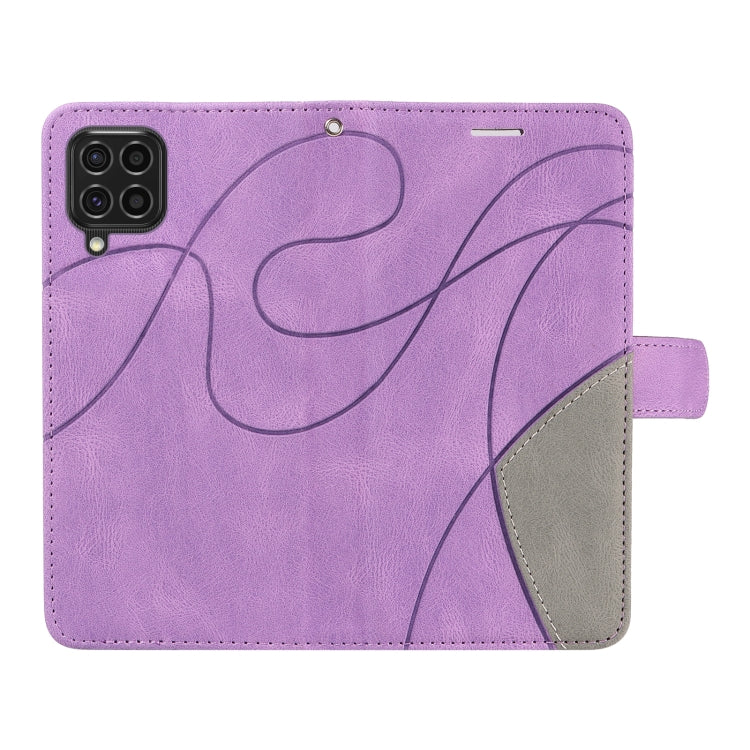 For Samsung Galaxy M62 / F62 Dual-color Splicing Flip Leather Phone Case