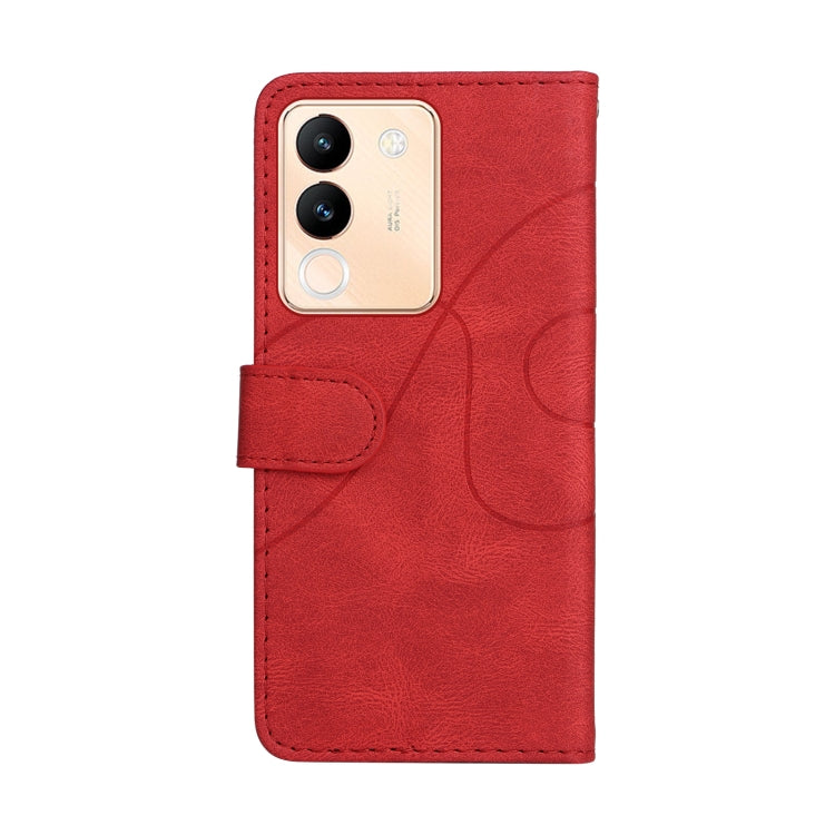 For vivo V29e Global / Y200 5G Global Dual-color Splicing Flip Leather Phone Case