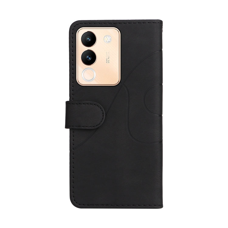 For vivo V29e Global / Y200 5G Global Dual-color Splicing Flip Leather Phone Case