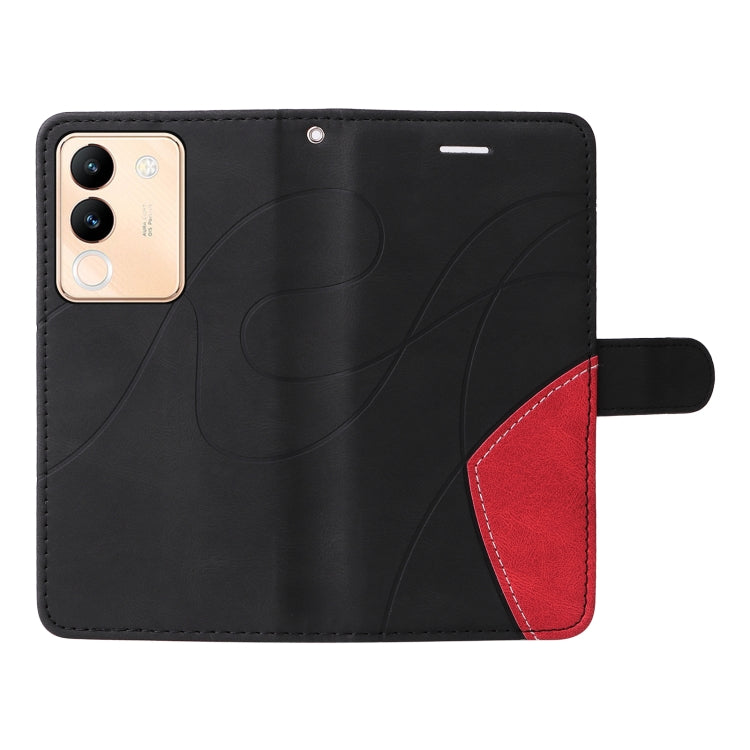 For vivo V29e Global / Y200 5G Global Dual-color Splicing Flip Leather Phone Case
