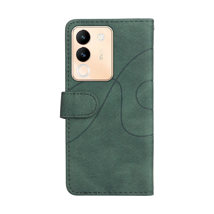 For vivo V29e Global / Y200 5G Global Dual-color Splicing Flip Leather Phone Case