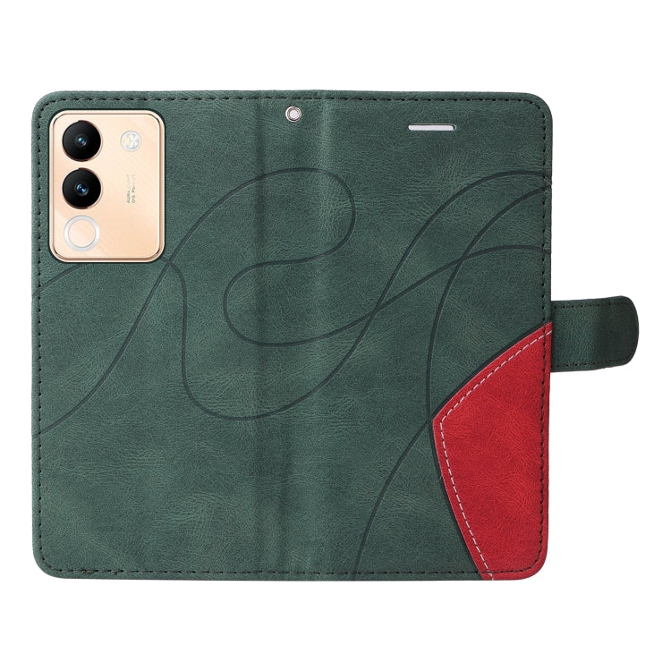 For vivo V29e Global / Y200 5G Global Dual-color Splicing Flip Leather Phone Case