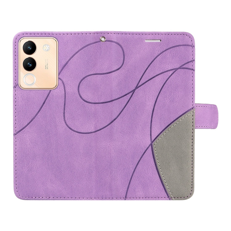 For vivo V29e Global / Y200 5G Global Dual-color Splicing Flip Leather Phone Case
