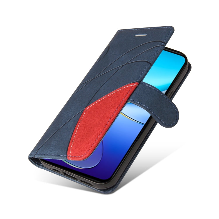 For vivo V40 SE 5G / Y100 IDN Dual-color Splicing Flip Leather Phone Case