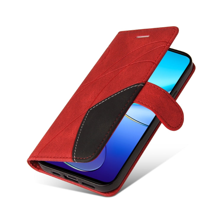 For vivo V40 SE 5G / Y100 IDN Dual-color Splicing Flip Leather Phone Case