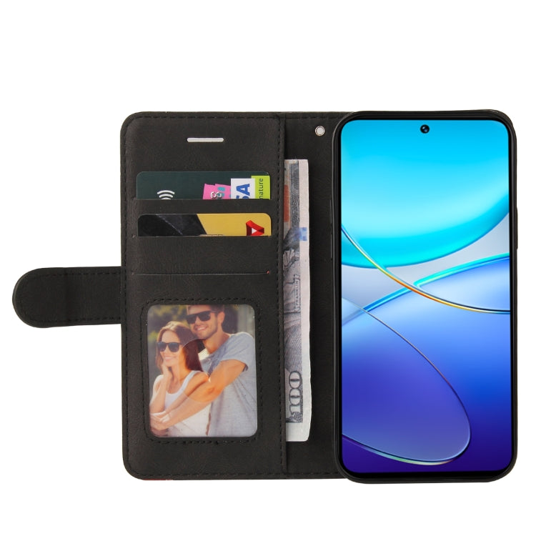 For vivo V40 SE 5G / Y100 IDN Dual-color Splicing Flip Leather Phone Case