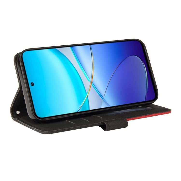 For vivo V40 SE 5G / Y100 IDN Dual-color Splicing Flip Leather Phone Case