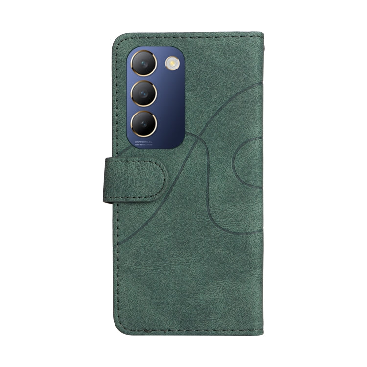 For vivo V40 SE 5G / Y100 IDN Dual-color Splicing Flip Leather Phone Case
