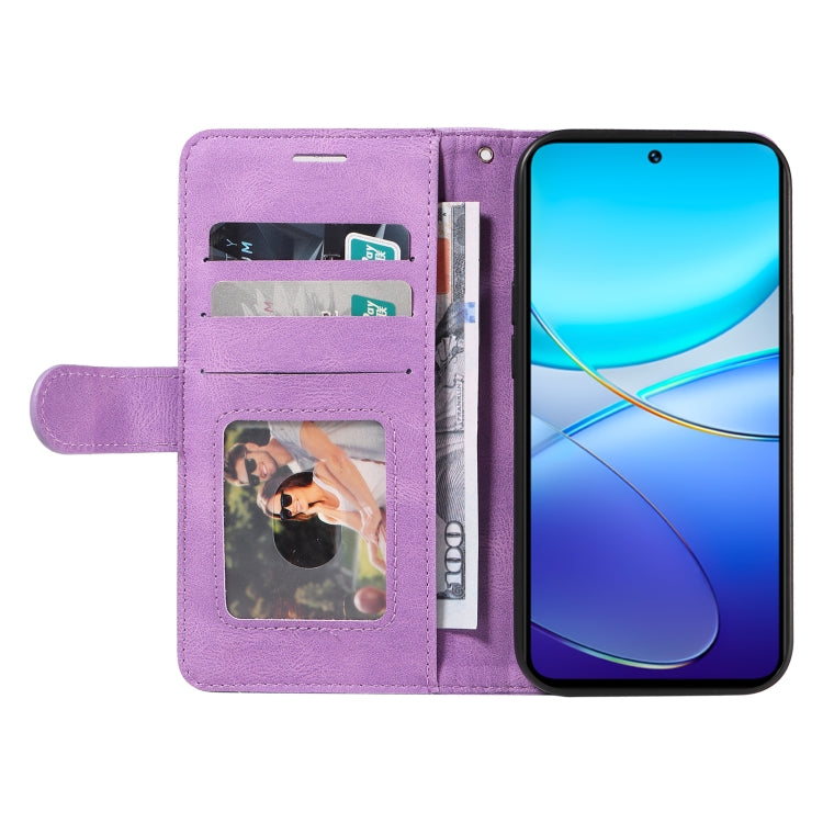 For vivo V40 SE 5G / Y100 IDN Dual-color Splicing Flip Leather Phone Case
