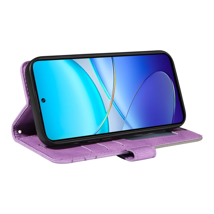 For vivo V40 SE 5G / Y100 IDN Dual-color Splicing Flip Leather Phone Case