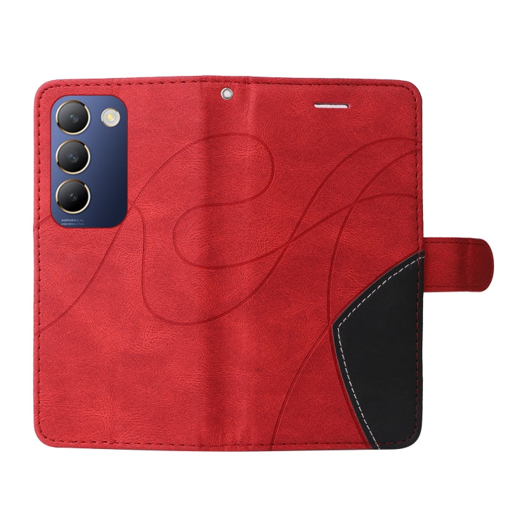 For vivo Y200e 5G Global / V30 Lite India Dual-color Splicing Flip Leather Phone Case
