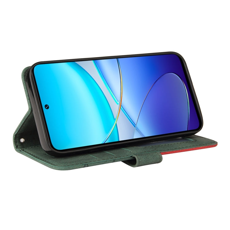 For vivo Y200e 5G Global / V30 Lite India Dual-color Splicing Flip Leather Phone Case