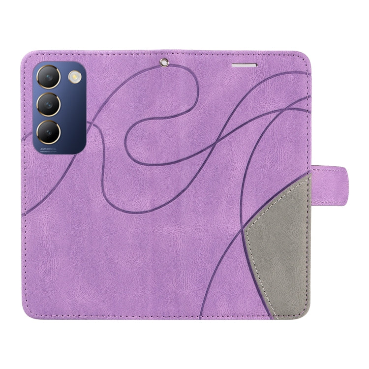 For vivo Y200e 5G Global / V30 Lite India Dual-color Splicing Flip Leather Phone Case
