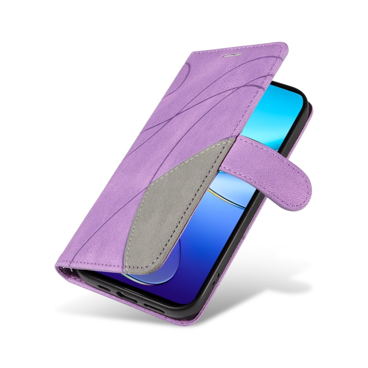 For vivo Y200e 5G Global / V30 Lite India Dual-color Splicing Flip Leather Phone Case
