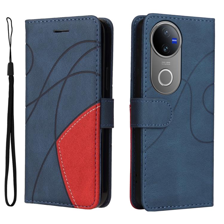 For vivo V50 5G Global Dual-color Splicing Flip Leather Phone Case