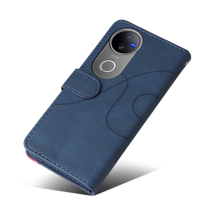 For vivo V50 5G Global Dual-color Splicing Flip Leather Phone Case