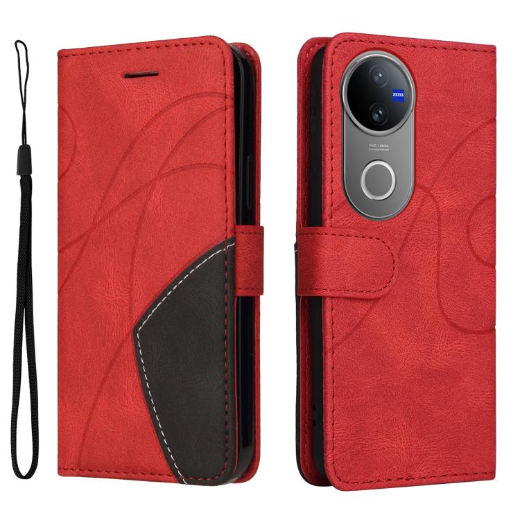 For vivo V50 5G Global Dual-color Splicing Flip Leather Phone Case