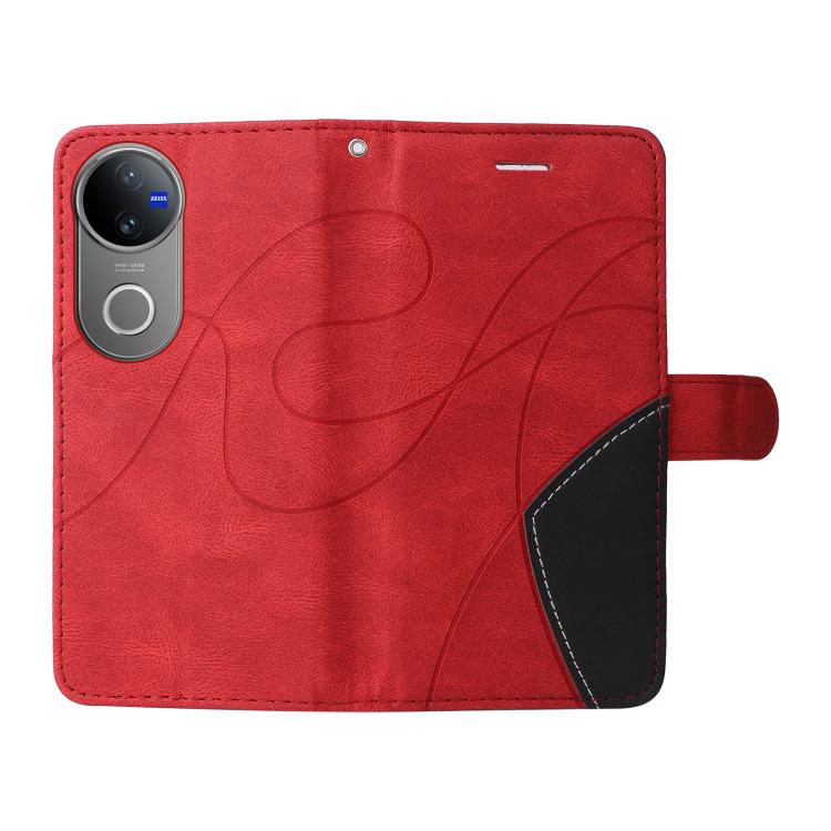 For vivo V50 5G Global Dual-color Splicing Flip Leather Phone Case