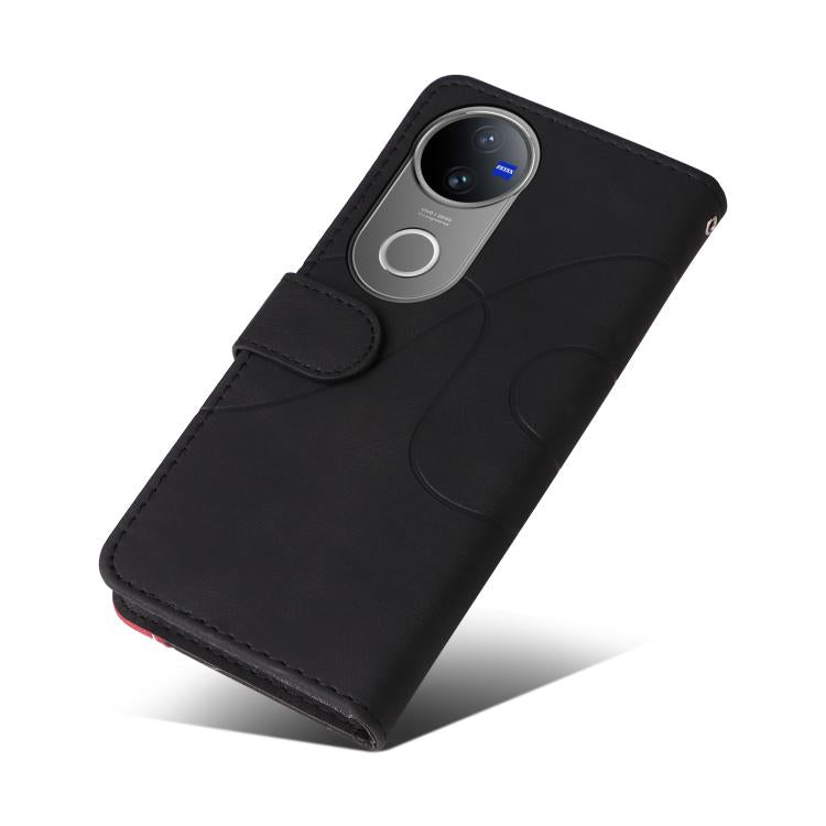 For vivo V50 5G Global Dual-color Splicing Flip Leather Phone Case