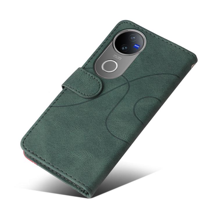 For vivo V50 5G Global Dual-color Splicing Flip Leather Phone Case