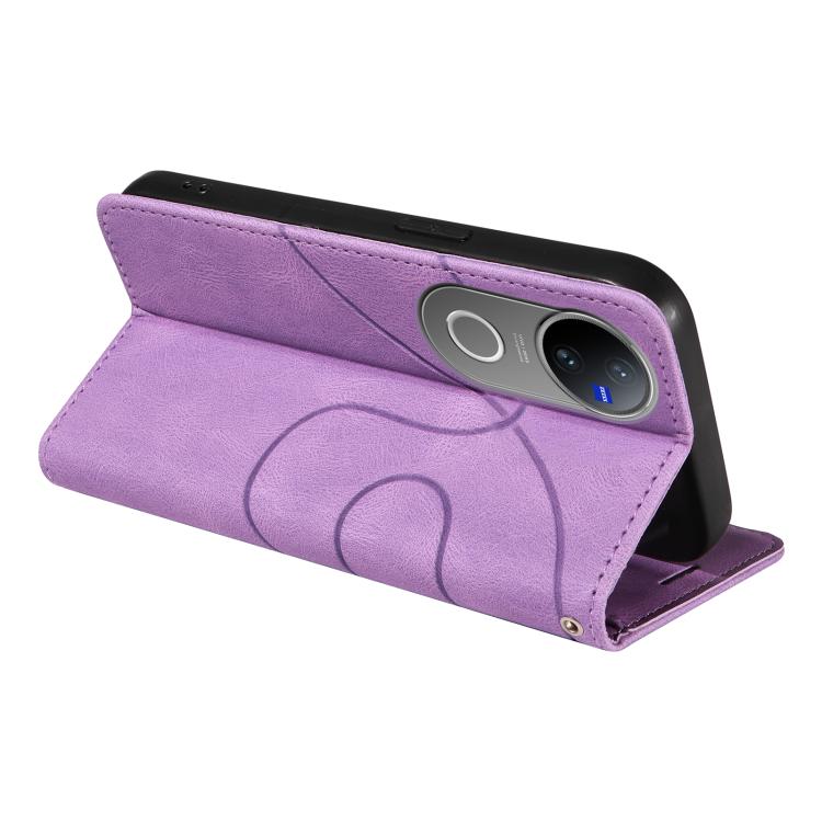 For vivo V50 5G Global Dual-color Splicing Flip Leather Phone Case