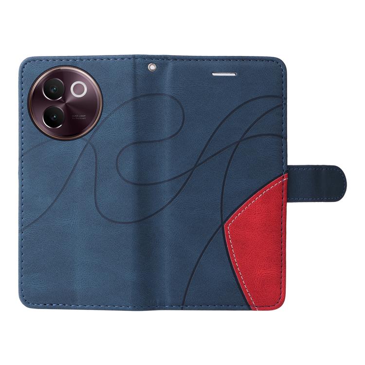 For vivo V30E / V40 Lite Global Dual-color Splicing Flip Leather Phone Case