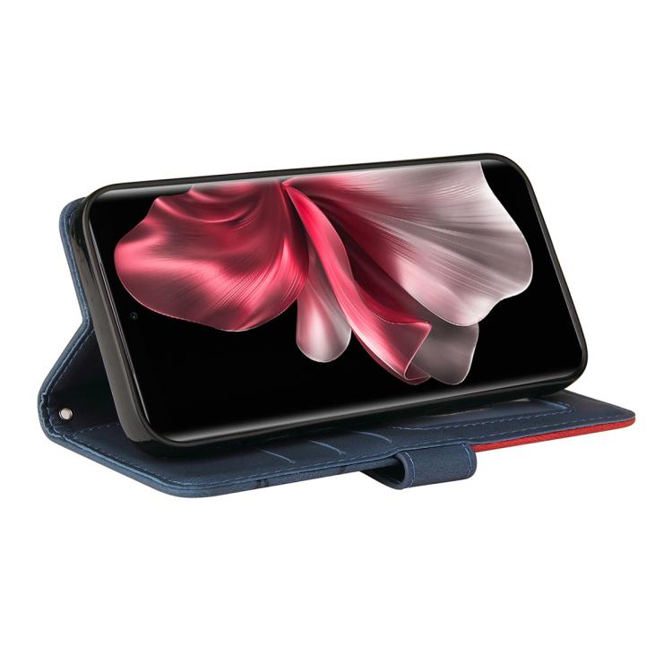 For vivo V30E / V40 Lite Global Dual-color Splicing Flip Leather Phone Case